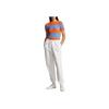 Polo Ralph Lauren SS24 Полосатый вязаный свитер с круглым вырезом и коротким рукавом, женский свитер, многоцветный WMPOSWENC020886-400