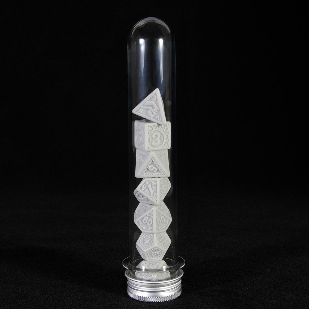 7pcs/set Polyhedral Dice with Tube Playing for DND RPG COC Cthulhu Running Team Board Game Accessories