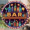 2D плоские подвесные декоративные таблички, украшение для интерьерной стены или двери, садовое украшение, рисунок - табличка "БАР", подарок на новоселье для друзей