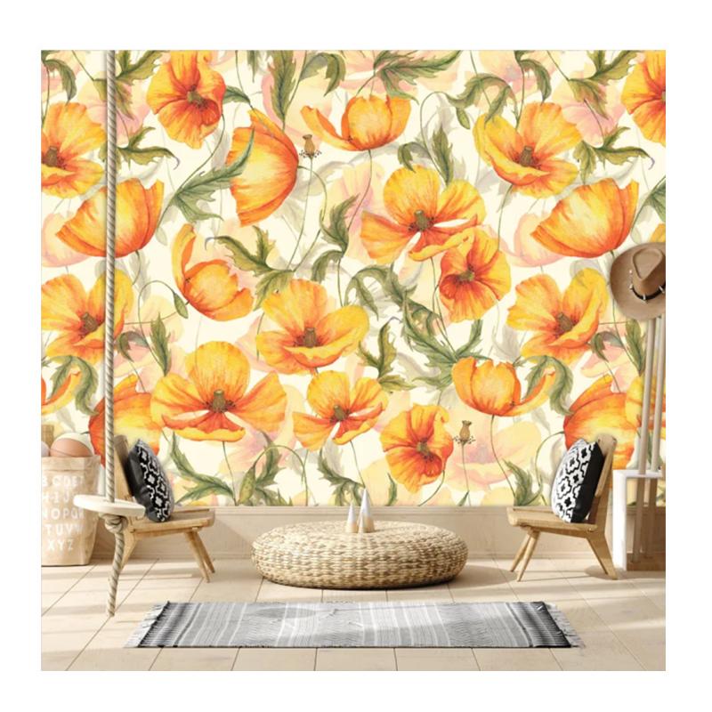 Современные съемные обои с цветами, домашний декор, обои для девочек для гостиной, спальни, фреска