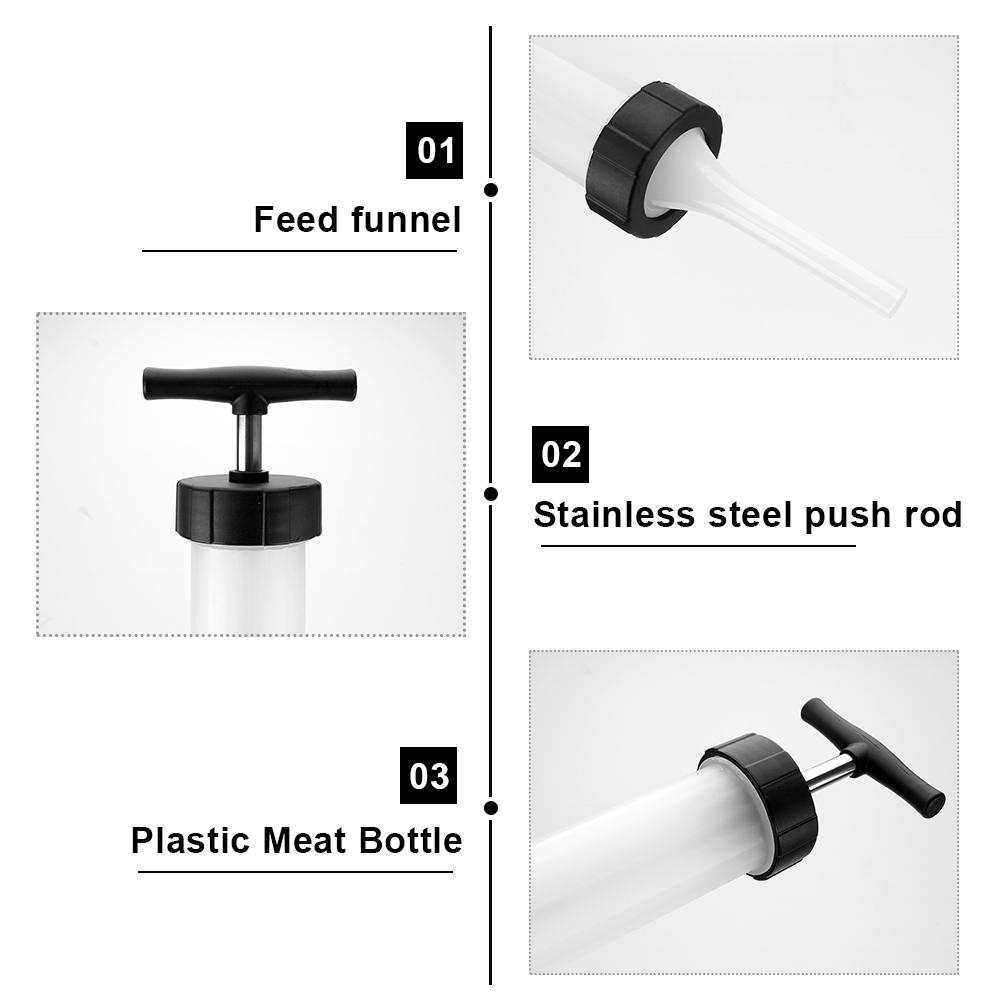 Kitchen Tools Sausage Syringe Hand Operated Sausage Machines Manual Sausage Meat Fillers Machine Homemade Sausage Stuffer Sausage Gadgets