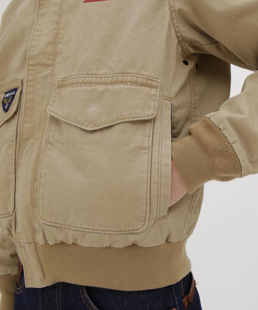 AVIREX COTTON A-2 FLYING ACE jacket men's L 180 khaki 783-5252043