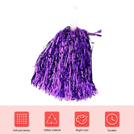 2 шт., металлические помпоны для болельщиков с нескользящей ручкой, помпоны с ручными цветами, спортивные мероприятия, танцевальная атмосфера, реквизит