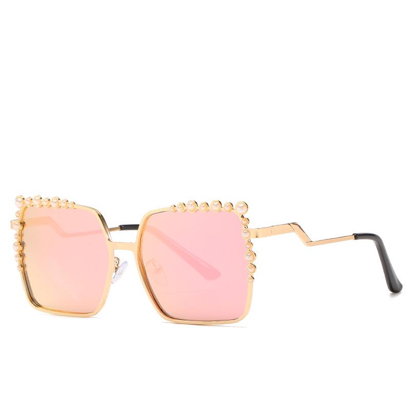 Oversized Square Sun Glasses Ladies 2025 New Luxury Pearl Sunglasses Women Brand Designer Fashion Shades Big Frame Eyewear