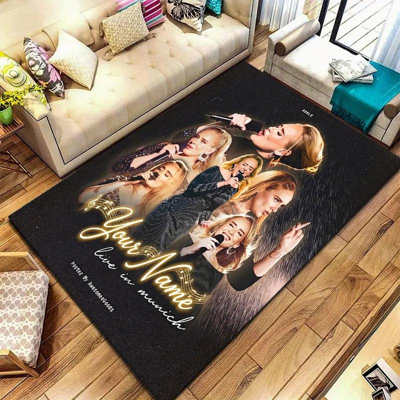 Adele Cosmic Harmony Custom Name Carpet Rug For Living Room Bedroom Home Sofa Decoration Kids Play Nonslip Floor Mat