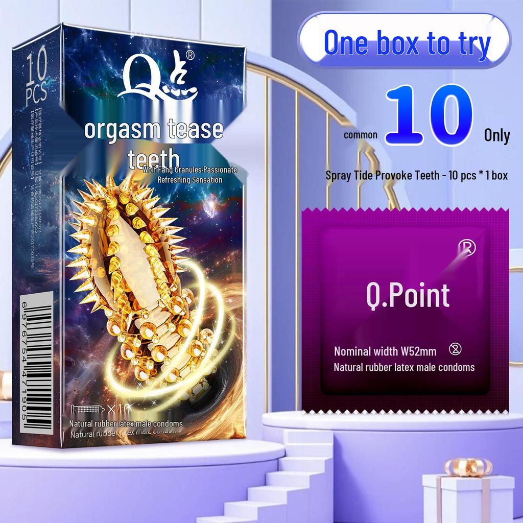 Q-Point Ultra-Thin 001 Long-Lasting Pleasure Delay Condoms with Hyaluronic Acid
