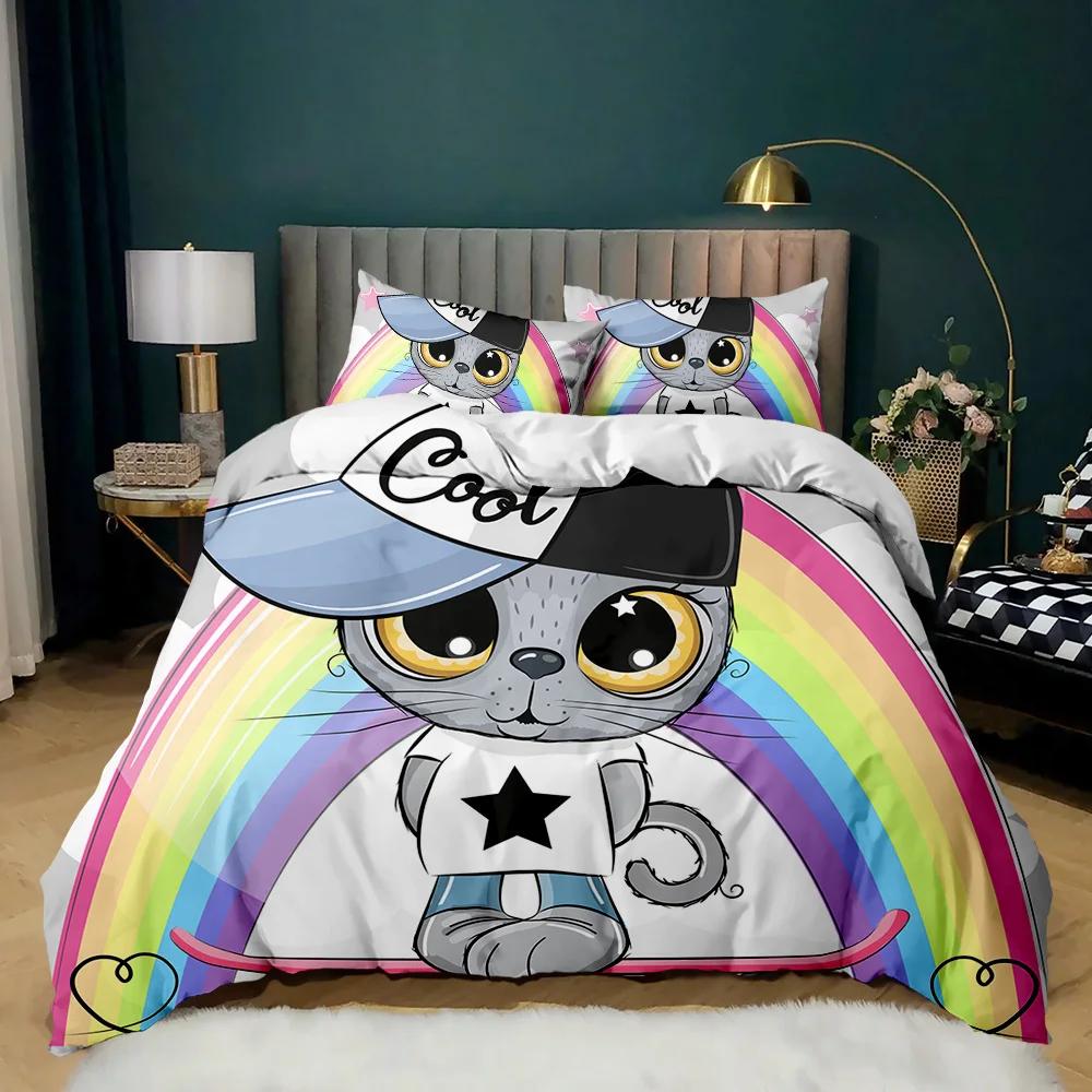 Пододеяльник с изображением скейтборда из мультфильма «Волк» для детей, хип-хоп, скейтборд, спорт, королева, король, милый дикий зверь, полиэстер, пододеяльник