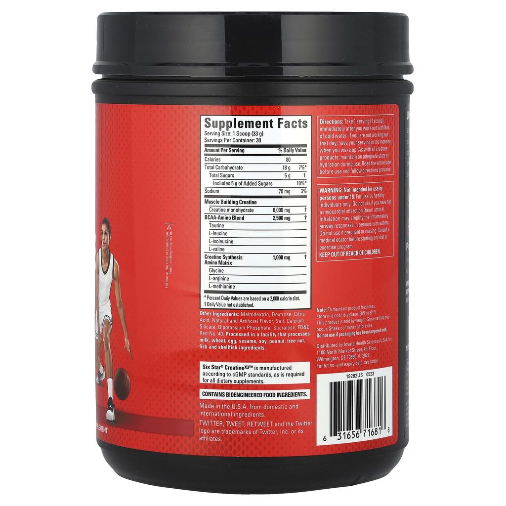 SIXSTAR Creatine X3™, Fruit Punch, 2.19 Lb (993 G)