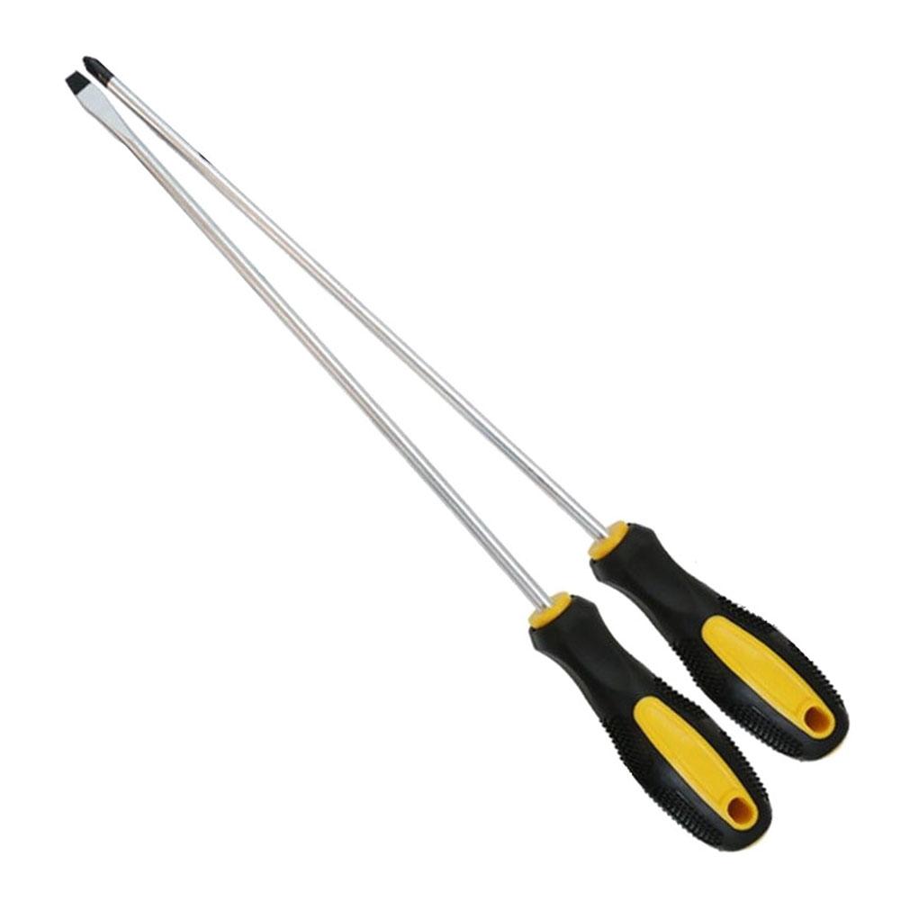 12 Inch Long Handle Screwdriver Slotted Cross Head Magnetic Screwdriver Bits Anti Slip Manual Tools Screw Driver Bolt Driver