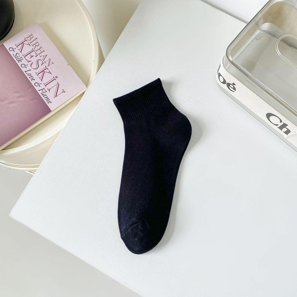 Женские спортивные носки Morandi Color Cotton Mid-Tube: Модный однотонный цвет для студентов и любителей активного отдыха.