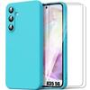 Case - BOOLING - for Samsung Galaxy A35 5G - Matte Silicone - Ultra Slim - 2 Tempered Glasses