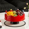 Crown Design Fruit Serving Plate Large Capacity Snack Plate Fruit Bowl  with Fork  Coffee Table