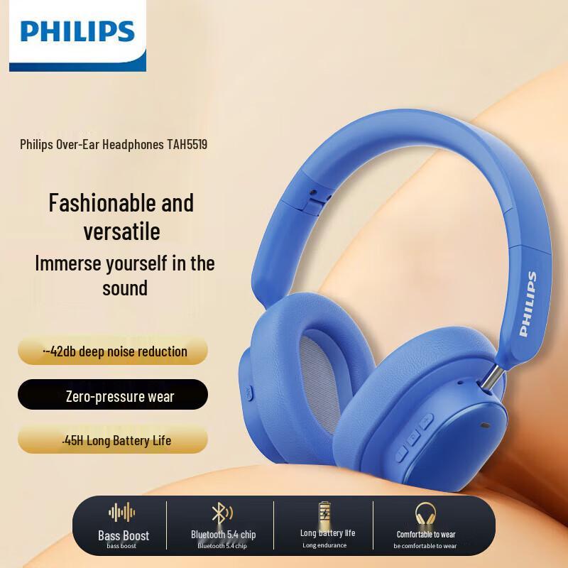 Philips Беспроводные наушники с шумоподавлением Bluetooth TAH5519