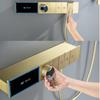 Smart Multifunction Brushed Rose Gold Bathroom Shower Faucet Concealed Rainfall Shower Faucet Ceiling Black Bath Shower Mixer