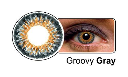 Celebration Color Quaterly Coloured Contact Lenses 1 Pair (Groovy Gray,-5.75)