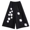 Dimanaf 2025 Plus Size Spring Long Pants Women High Waist Flower Pants Elastic Casual Loose Harem Pants New