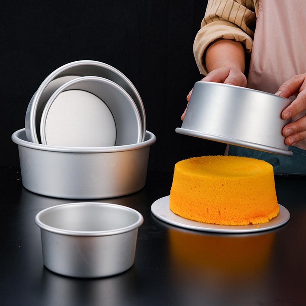 Cookie Cake Pans with Removable Bottom Aluminum Round NonStick Cake Mold Round Cake Tins Bakewares Bread Box Enduring