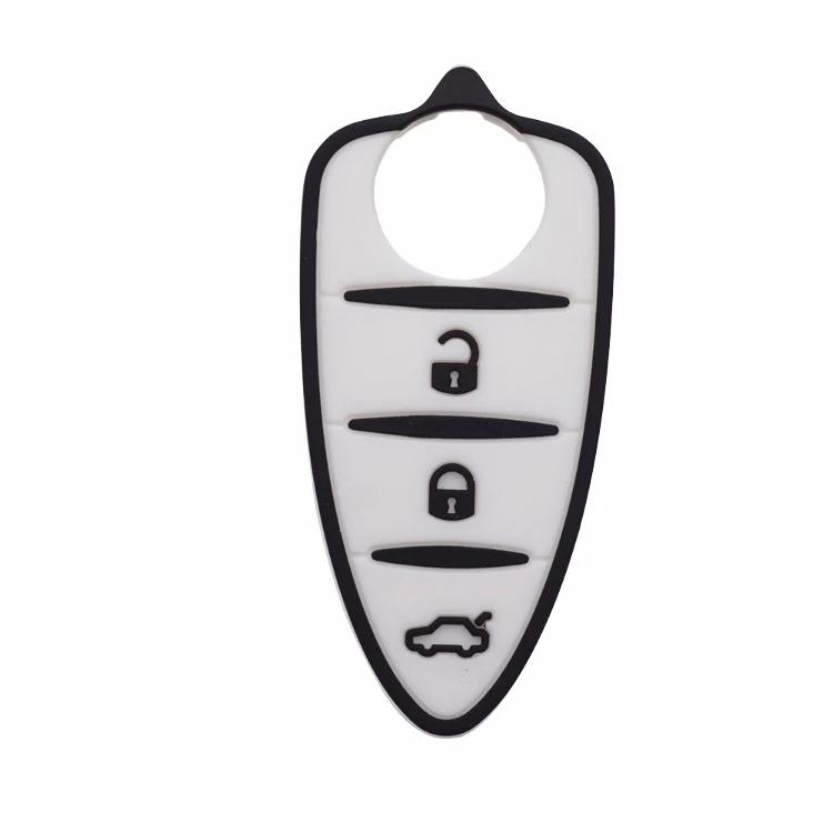 Cocolockey Брелок для ключей автомобиля для Alfa Romeo 156/159 /Mito/Giulietta/Gt/4C Резиновый 3-кнопочный корпус дистанционного ключа Аксессуары для девушек