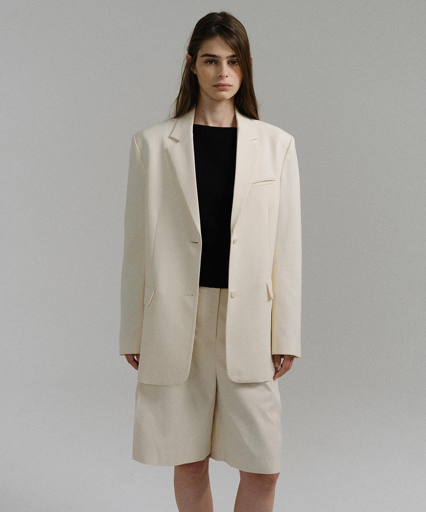 Aubour Lip Tailored Jacket (Ivory)