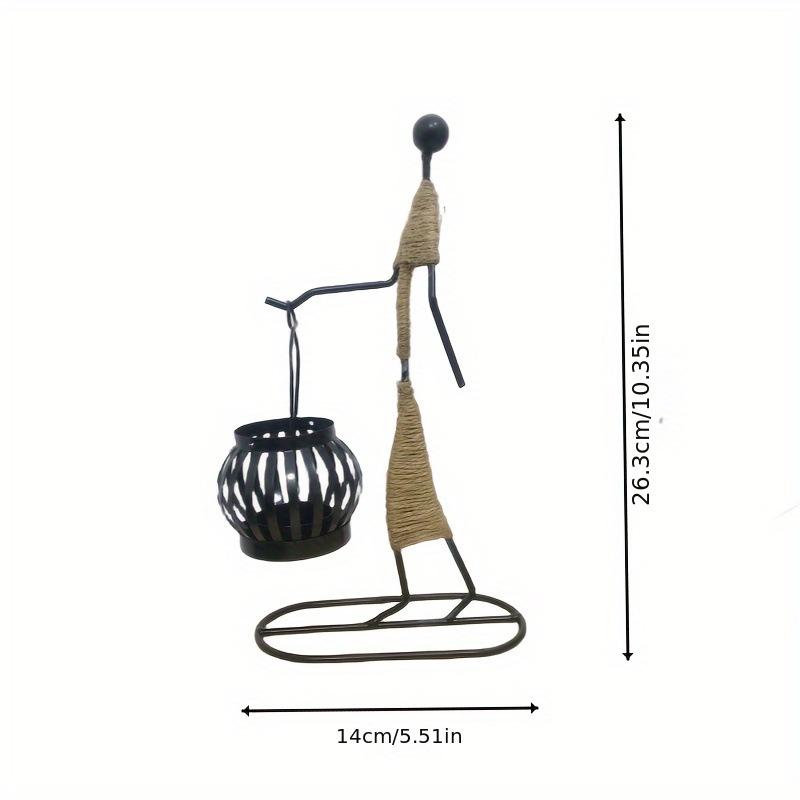 Скандинавский металлический подсвечник Абстрактная скульптура персонажа Подставка для свечи Декор Фигурки ручной работы Домашний декор Искусство Подарки Горячее 2025