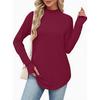 Women's Fashion Turtleneck Raglan Sleeve Top