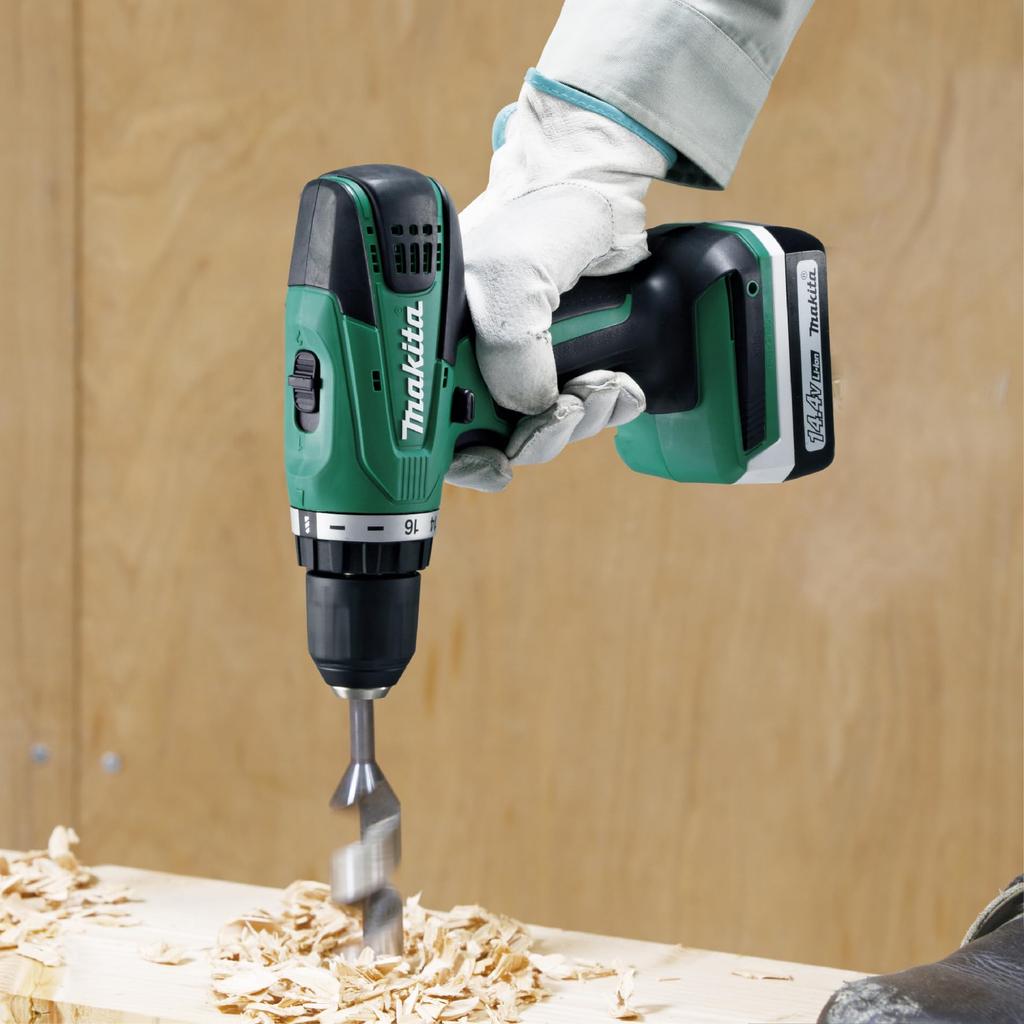 Makita Аккумуляторная дрель-шуруповерт с кейсом MDF347DSA 14.4V2Ah, зарядное устройство,
