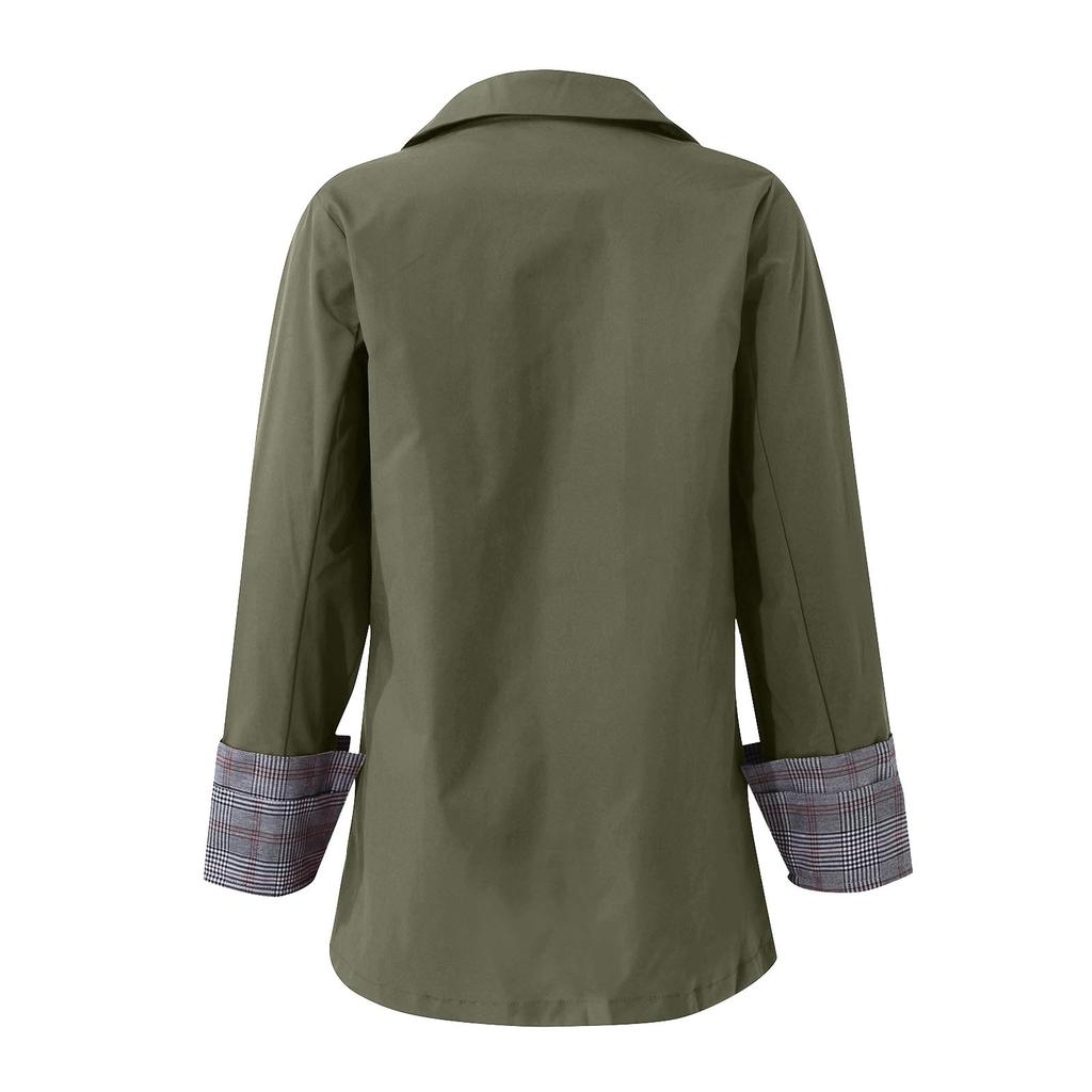 Женская мода и зимняя куртка с длинными рукавами, однотонная, с лацканами и пуговицами, приталенная