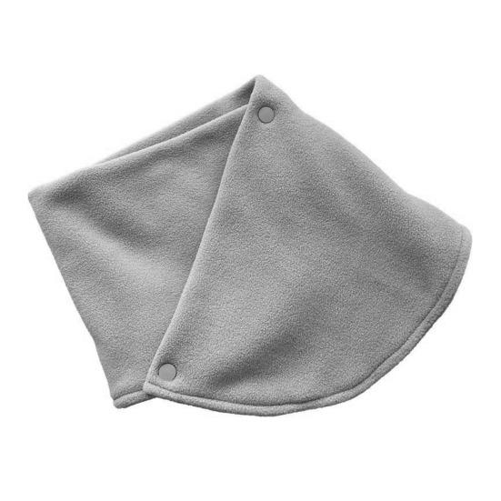 Solid Color Scarf Women Thickened Velvet Warm Buttons Closure Scarf Quick-Drying Sweat-Absorbent