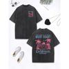 California West Coast Beach Printing Washed T-Shirts Women Cotton Oversize T Shirt O-Neck Comfortable Tops Womans Clothes