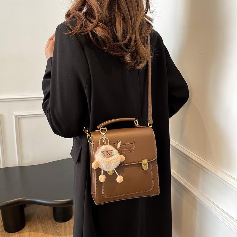 2024 Women's Retro College Style Commuter Backpack - Small Casual Shoulder Messenger Bag