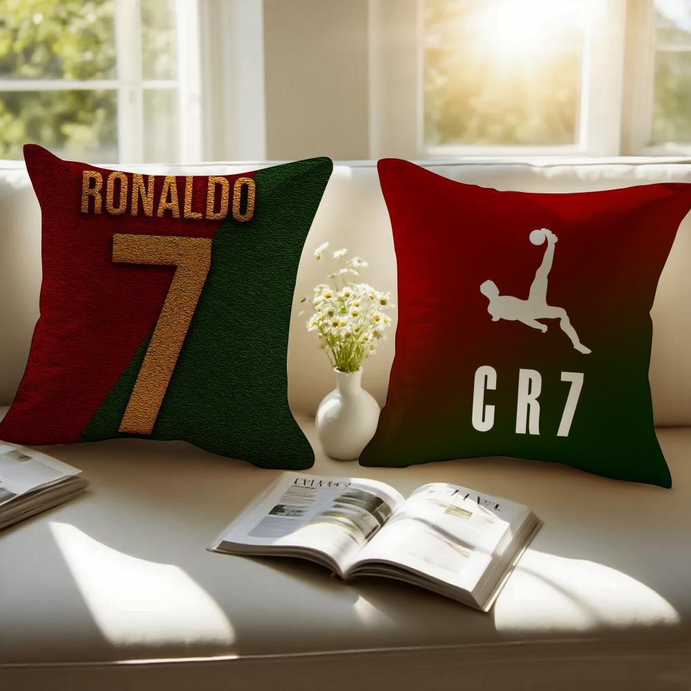 Легендарный CR7 Криштиану Роналду Наволочка для подушки Антипылевой Невидимая молния Короткий плюш Подушка для дивана