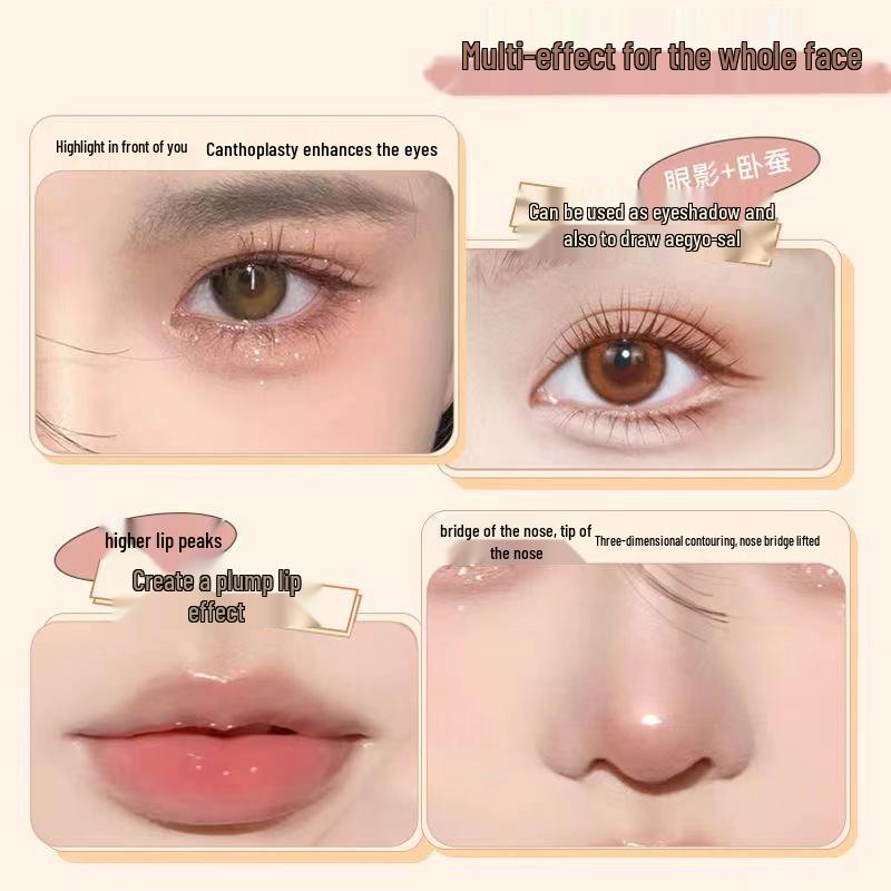 Двусторонний стойкий хайлайтер для глаз и тени-стик - кремовый контур для мешков под глазами и макияжа глаз