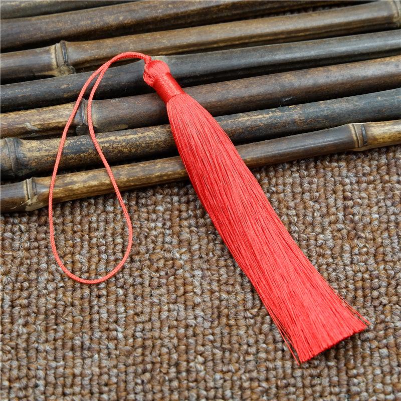 12 см ледяной шелковый бахрома Suizi антикварный длинный подвесной веер с шипами древний ципао ханфу бахрома кулон ручной работы аксессуары