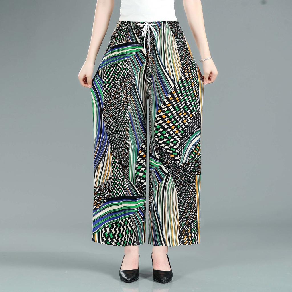 Summer Wide-leg Pants High-waisted Culottes Wide-leg Pants Women's Plus-size Dance Pants
