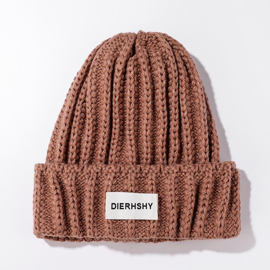 Новая английская стандартная шерстяная шапка женская повседневная универсальная модная вязаная шапка однотонная защитная ухо теплая шапка