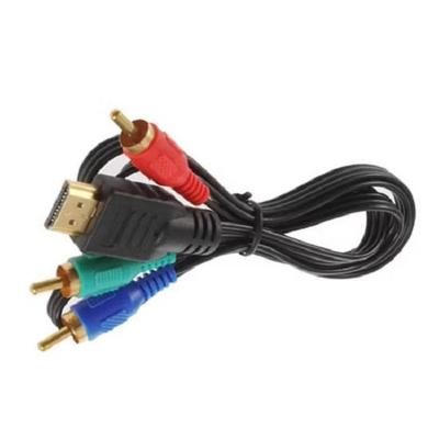 1 м HDMI на 3 RCA композитный видеоадаптер кабель RGB 3RCA соединительный кабель конвертер для XBOX HDTV