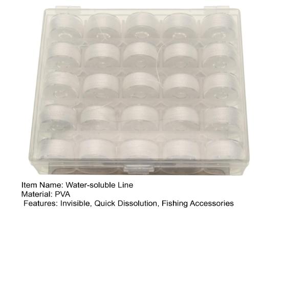 25 шт. 20 м водорастворимая леска для ловли карпа, невидимая, быстрорастворимая, связывающая, сумка для рыболовных приманок, белая леска для приманки из ПВА, рыболовные принадлежности
