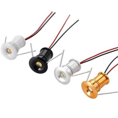 Прочный Мини-Светодиодный Спот 1 Вт DC12V 3000K Теплый Свет Встраиваемый Светильник Точечный Светильник для Шкафа Внутреннее Освещение