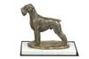 Schnauzer I - Dog Figurine, Statue On White Marble, Trophy for Dog Show Exhibition