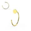 KODY PIERCING 9K Gold Flat End Open Hoop Nose Ring - Quality Piercing