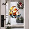 Snowman And Bell Ornaments Acrylic Christmas Hanging with Chain, Double-sided Santa Claus/Snowman/Reindeer/Bell Decorations Retro Tree Decor for Home