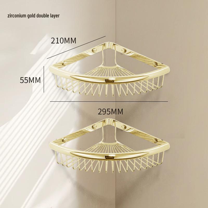 Gold Chrome Plated American Style Towel Rack Set - Retro Bathroom Accessories