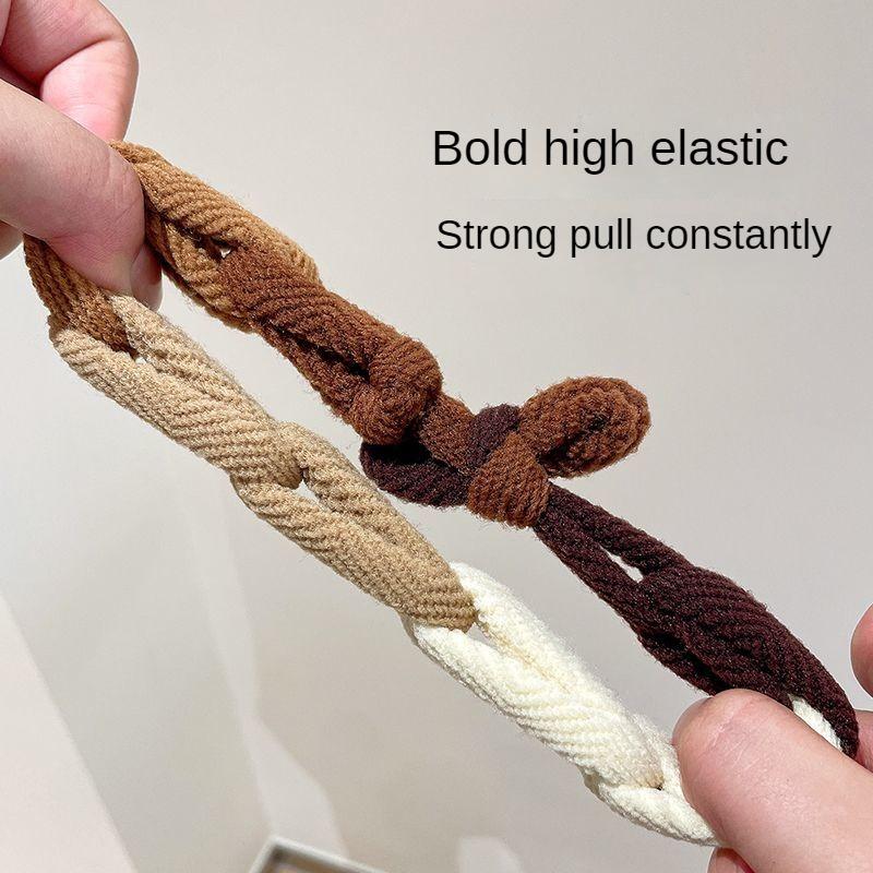 Утолщенные высокоэластичные ленты для волос с бантом, темпераментная дикая резинка, женская завязка для волос, не повредит аксессуары для волос, кольцо для волос