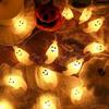LED Halloween Ghost String Lights Battery Powered Indoor Outdoor Decorative Fairy Lights for Haunted House Party Yard Home Decor