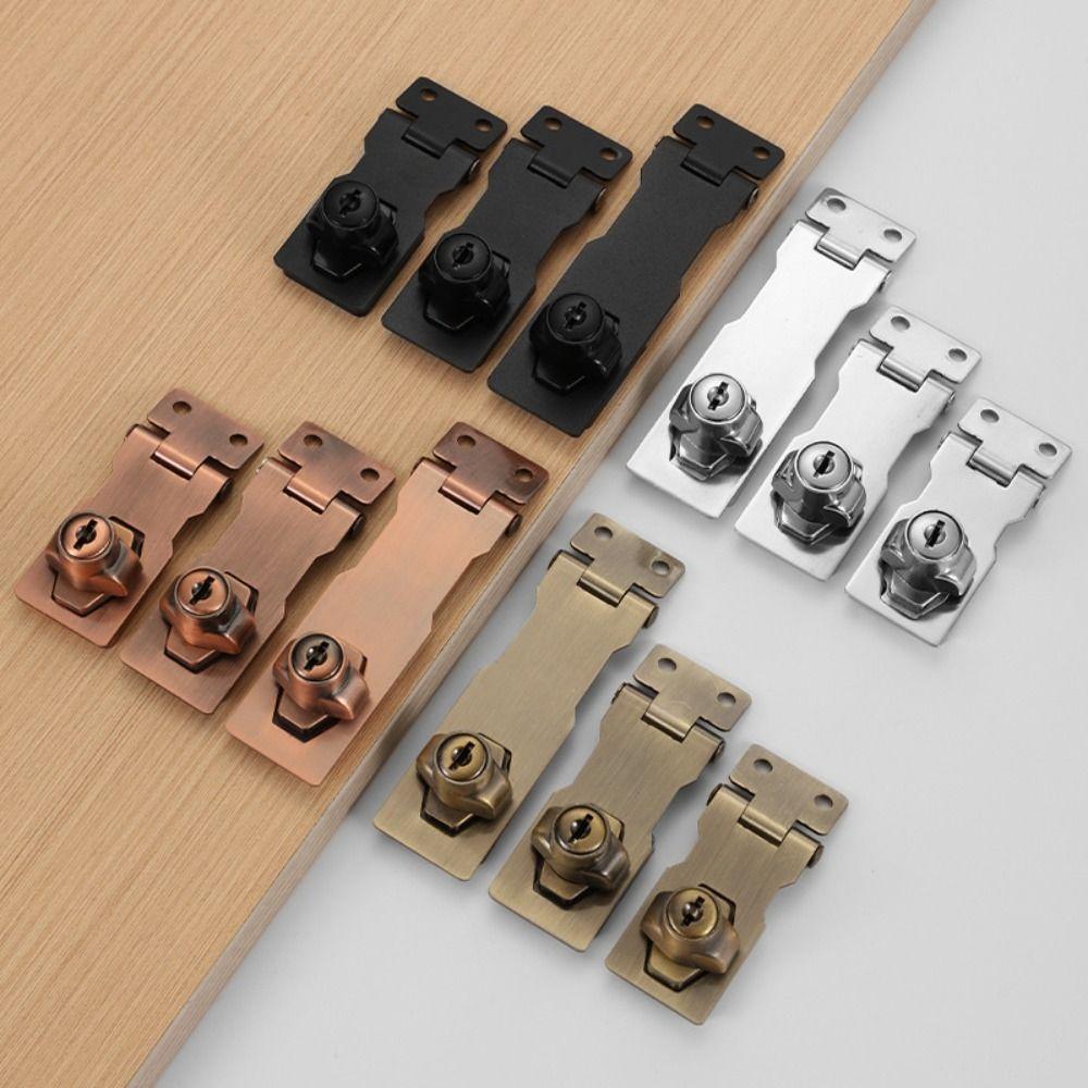 No-punch Cam Cylinder Locks Door Portable Lock Plate Lock Buckle  Drawer