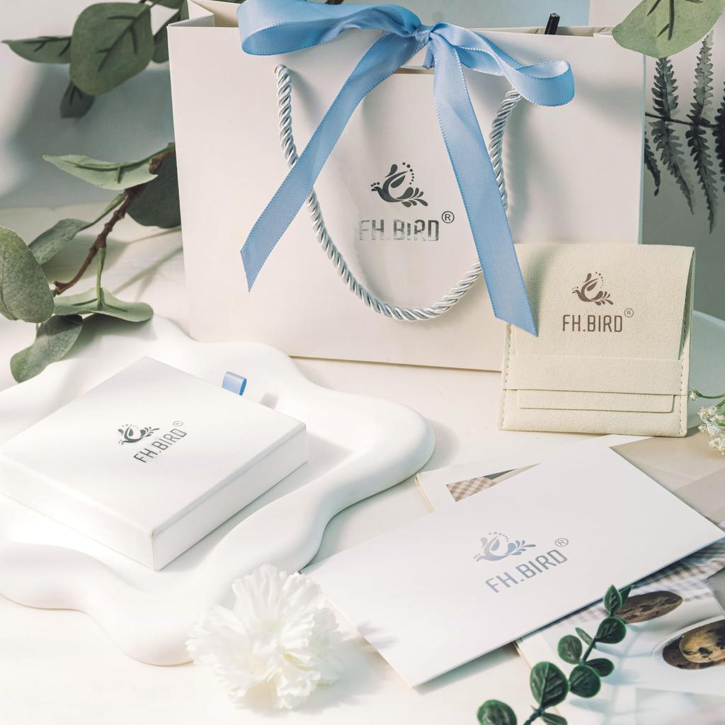 Ожерелье и серьги из лунного камня для Клевера Серебро Гипоаллергенный Июнь Популярный Подарок на день рождения для женщин [FH.bird] Женщины, "Талисман удачи" 925, Ожерелье,