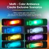 Car USB LED Rainbow Color Atmosphere Light LED Filament Lamp Portable Lighting Plug and Play Decorative Atmosphere Light