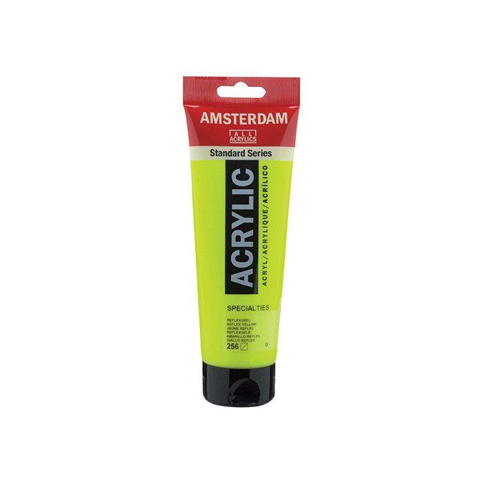 Acrylic Paint In Tube - Reflex Yellow - 256 - Amsterdam - 250ml