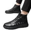 Popular Crocodile Classic Men's Boots with High Top Zipper British Style Casual Boots Trendy Motorcycle Shoes