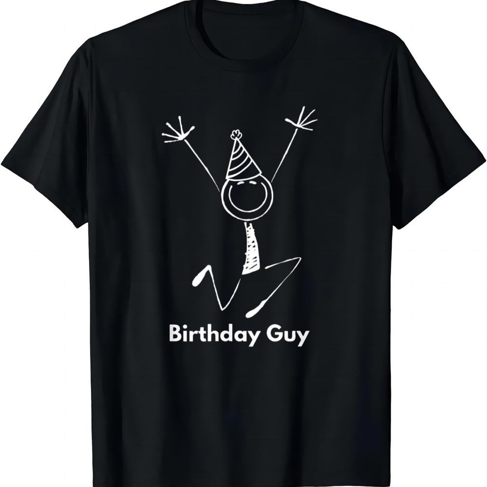It's My Birthday Party Smile Face Funny Cute Birthday Guy T-Shirt Summer Streetwear Tops Camiseta Streetwear Unisex